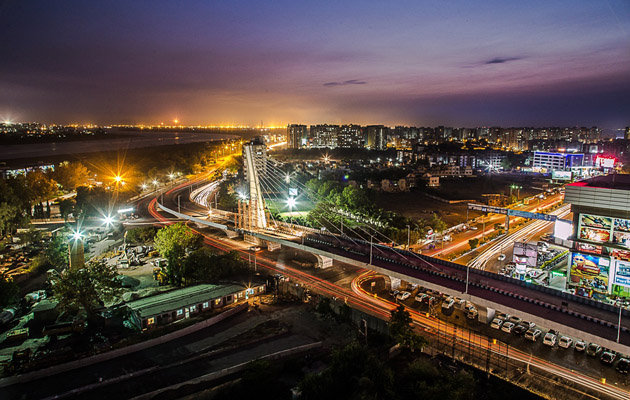 A view of Surat City in Night