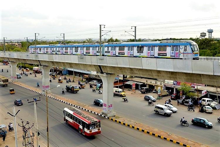 Hyderabad Metro Trial Run