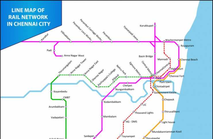 Chennai metro route