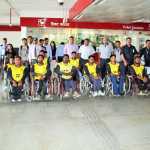 special Metro train ride for a team of para sports players (wheelchair players)-2
