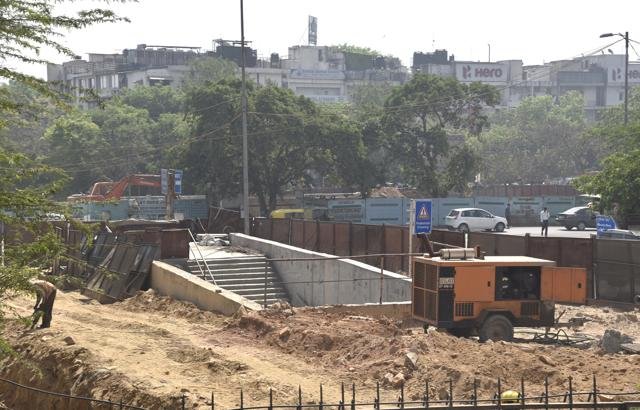 Delhi Metro Phase III Construction Work Site