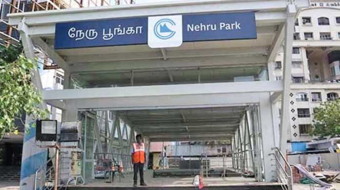 The Nehru Park to Chennai Central stretch runs along 2.7 km covering three stations - Nehru Park, Chennai Egmore and Chennai Central.
