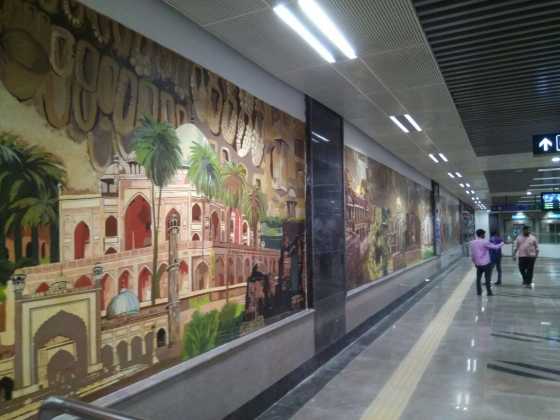 Art Work at Hauzkhas Metro Station