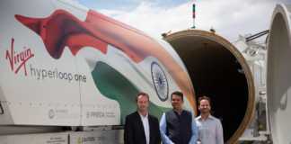 Maharashtra Chief Minister Devendra Fadnavis visited Virgin Hyperloop One test site