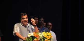 Cabinet Minister Nitin Gadkari at MoU signing event
