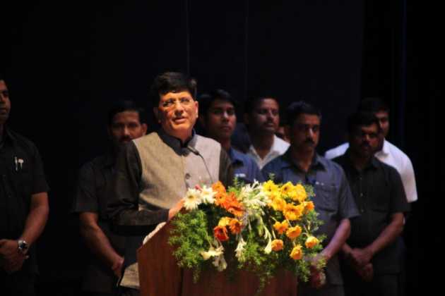Railway Minister Piyush Goyal at MoU signing event