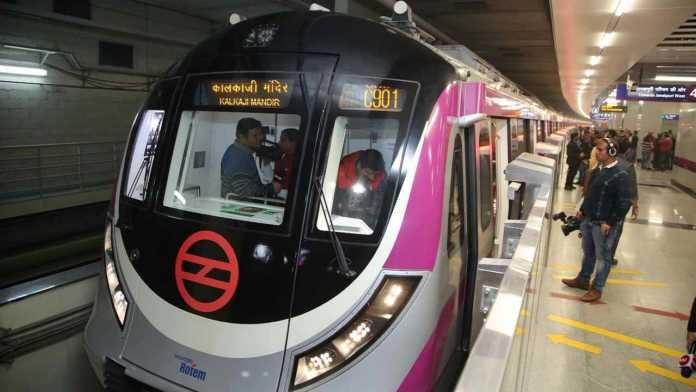 Magenta line metro of Delhi Metro