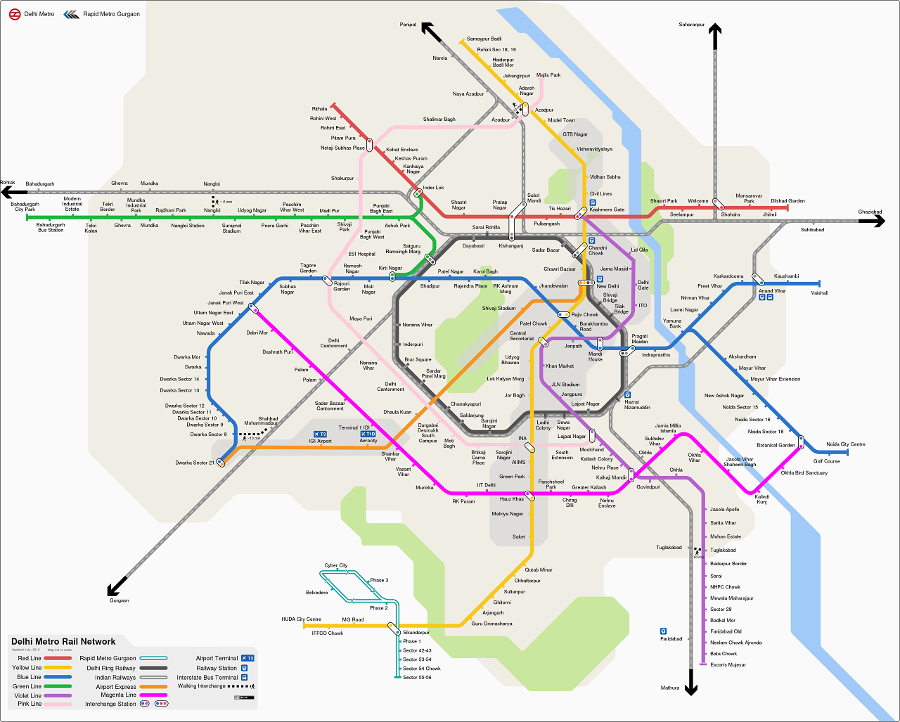 Delhi Metro Map 1 