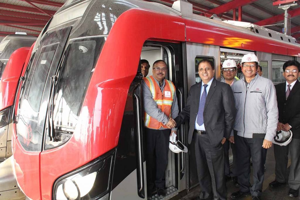 Kumar Keshav, MD- LMRC with the team during the trial runs of the remaining section of North South Corridor.