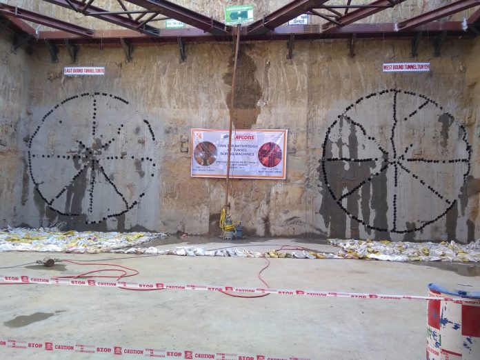 Ahmedabad Metro Achieve 1st Twin Tunnel Breakthrough at Kalupur Metro Station