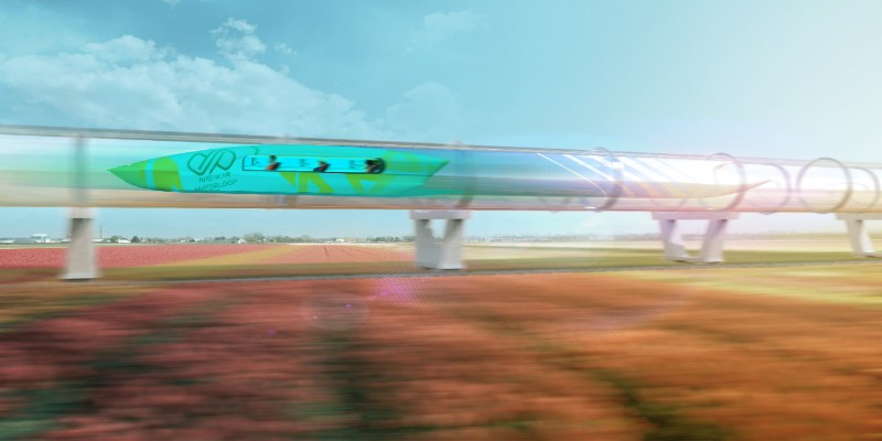 A graphic illustration of the hyperloop