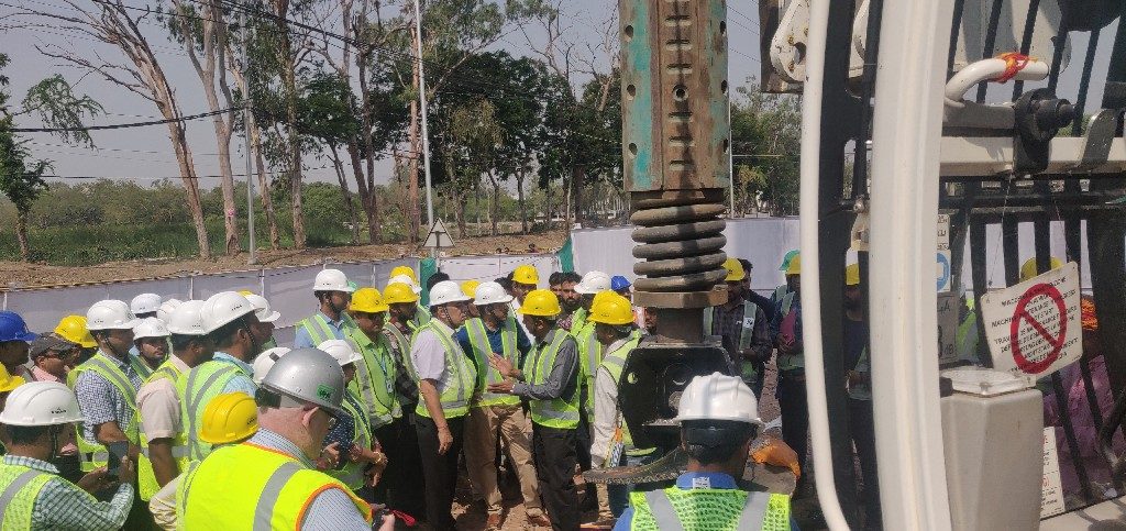 MPMRC  started its first Initial Test pile for Bhopal Metro
