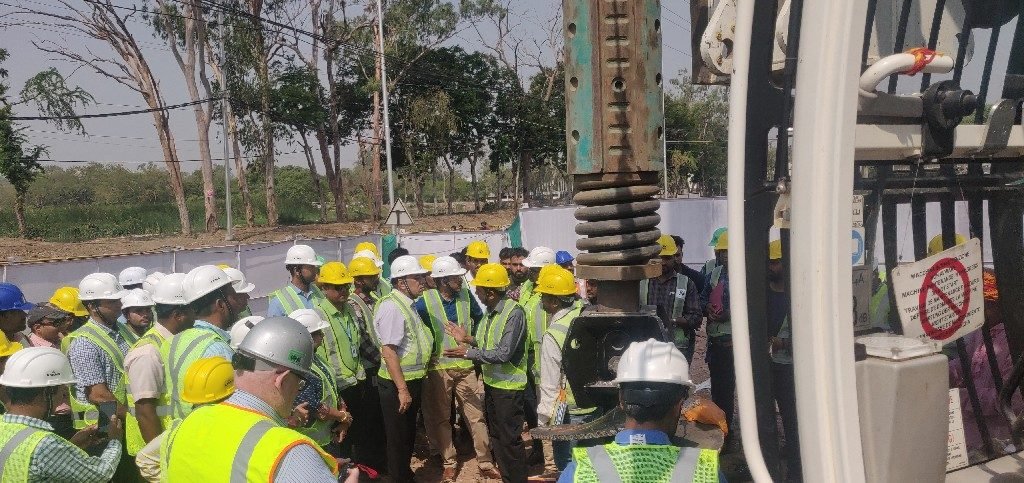 MPMRC started its first Initial Test pile for Bhopal Metro