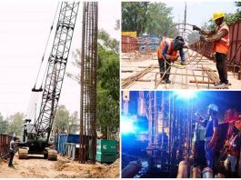 100th pile foundation completed on 17-km section of Sahibabad-Duhai