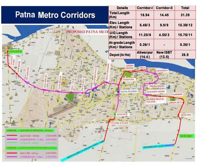Patna Metro Route Map