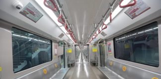 Inside Lucknow Metro Train Set