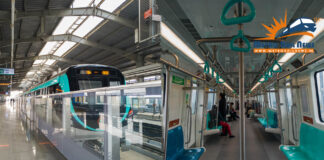 Noida Metro Outside and Inside View
