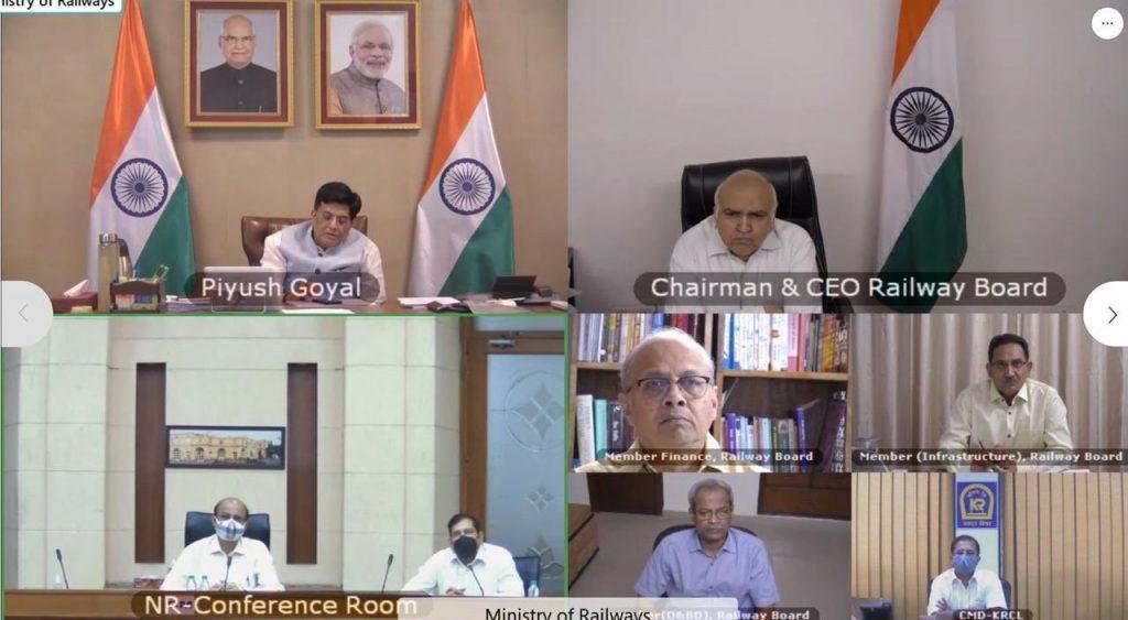 Railway Minister Shri Piyush Goyal reviews progress of Udhampur-Srinagar-Baramulla Rail link Project (USBRL)