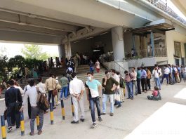 Long queues outside Delhi Metro stations