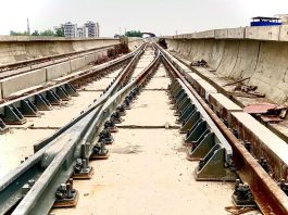 Track laying work completed from IIT to SPM station of Kanpur Metro