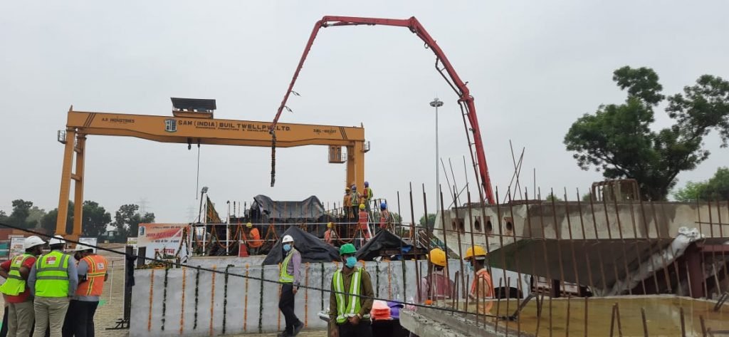 the casting of First U-Girder has began for the elevated portion of the Priority Corridor on Wednesday in presence of Kumar Keshav who inaugurated casting at Bamrauli-Katara Casting Yard.