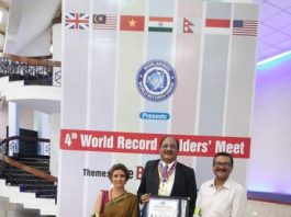 Maha Metro MD Dr. Dixit feted at 4th World Record Holders’ Meet
