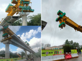 Girder Erection for Pune Metro Line 3 begins with a full speed
