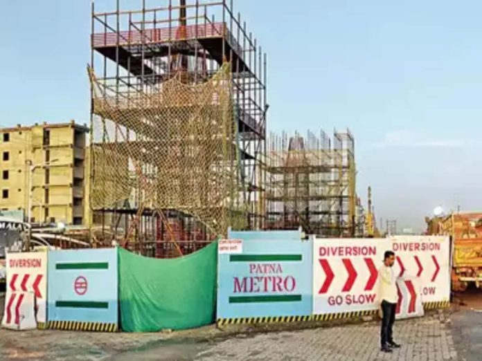 Patna-metro construction work/Representational image