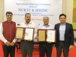 Agreement signing ceremony between NCRTC and HRIDC
