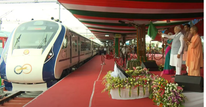 PM Modi flagging of Vande Bharat Express Train