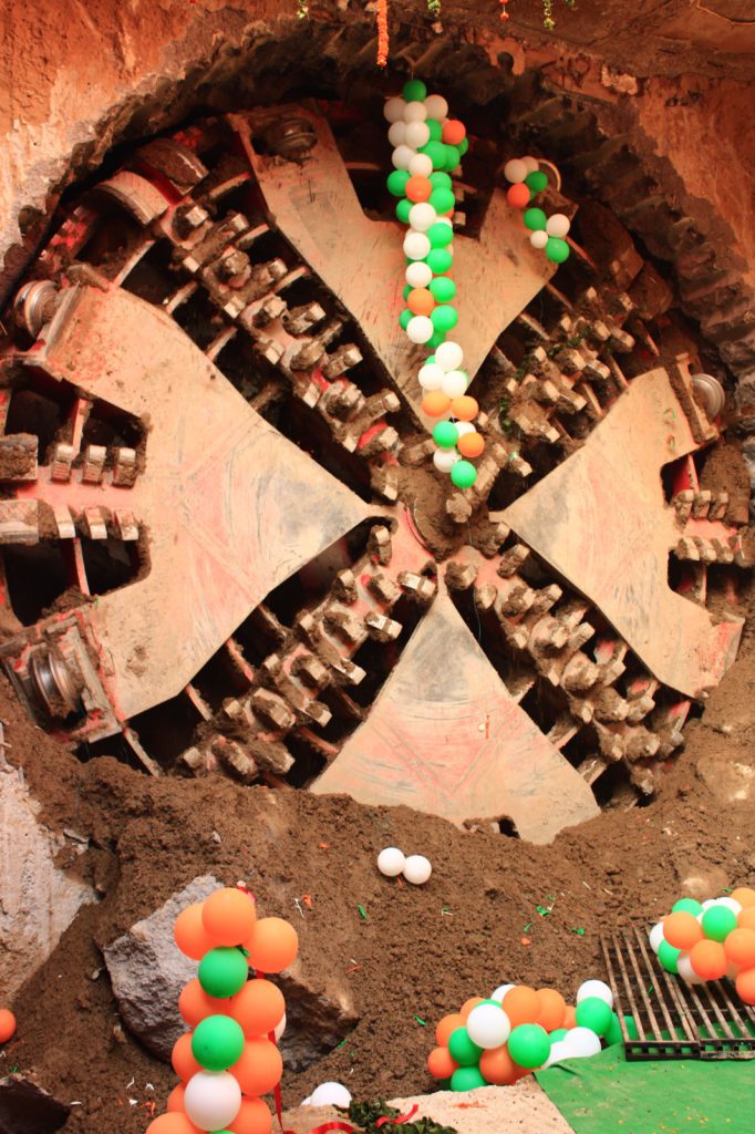 TBM Shivaji has successfully constructed tunnel from Taj Mahal Metro Station to Ramp Area (Cut and Cover ramp)